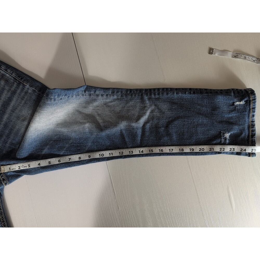 BKE Payton Jeans Womens 28R Blue Denim Cropped Mid-Rise Distressed Stretch - Picture 15 of 16